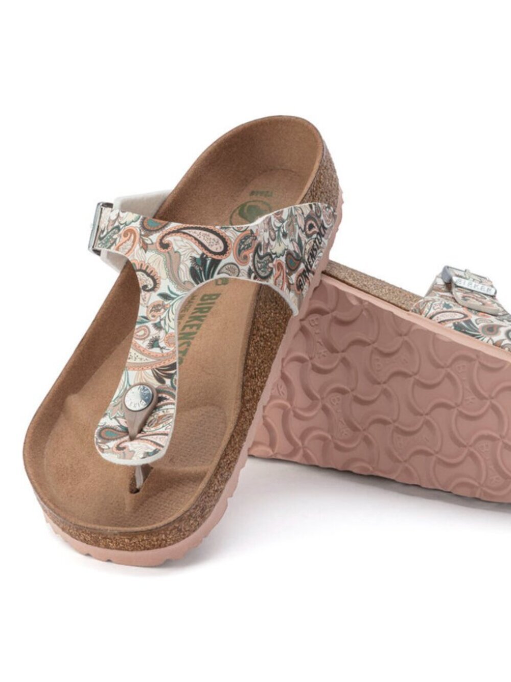 Birkenstock Gizeh Vegan Rose Paisley Birko-flor - Regular Fit Thong Sandal 38 8.